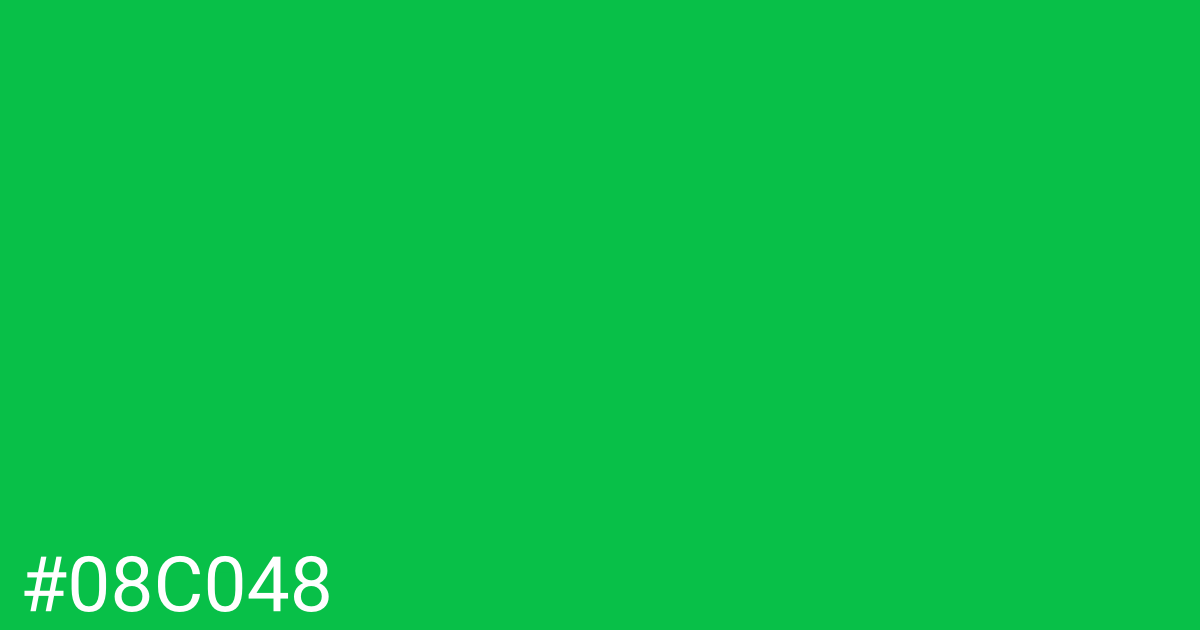 Hex color #08c048 graphic