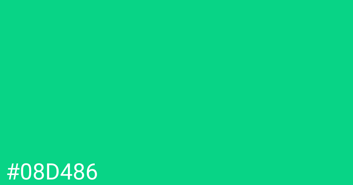 Hex color #08d486 graphic