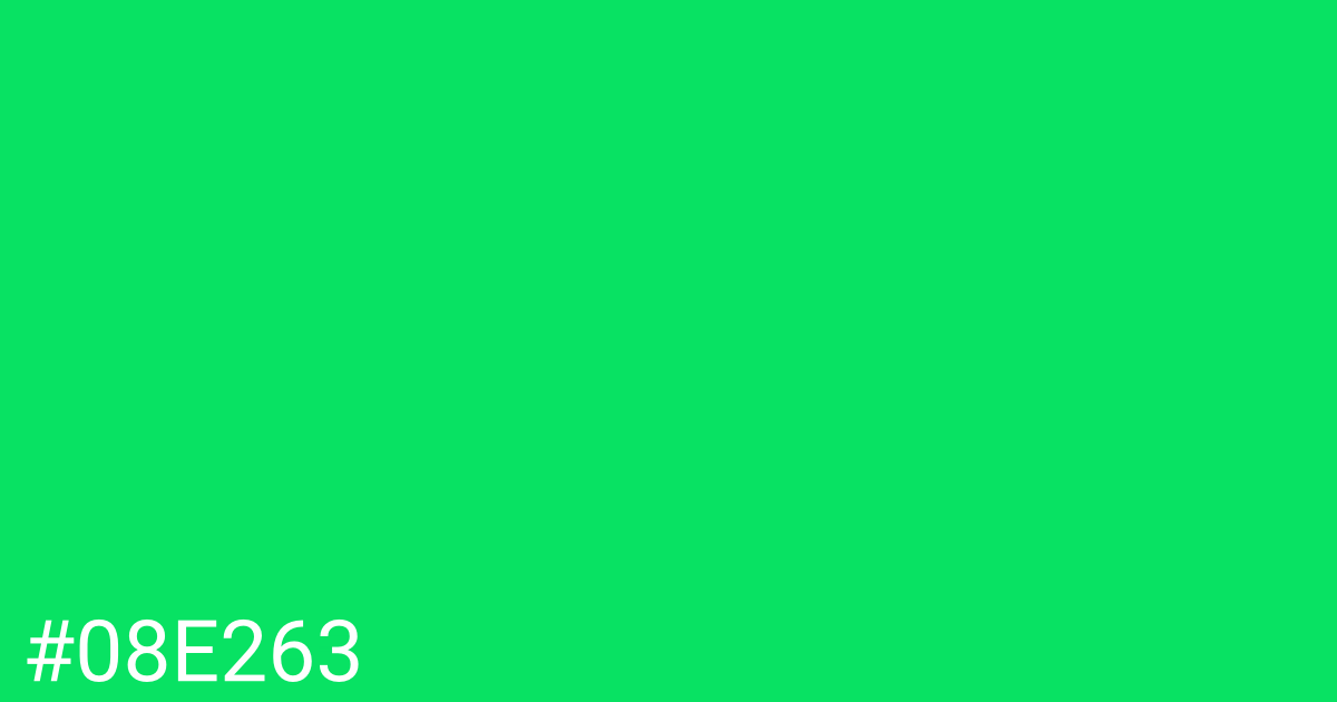 Hex color #08e263 graphic