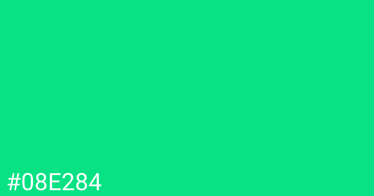 Hex color #08e284 graphic