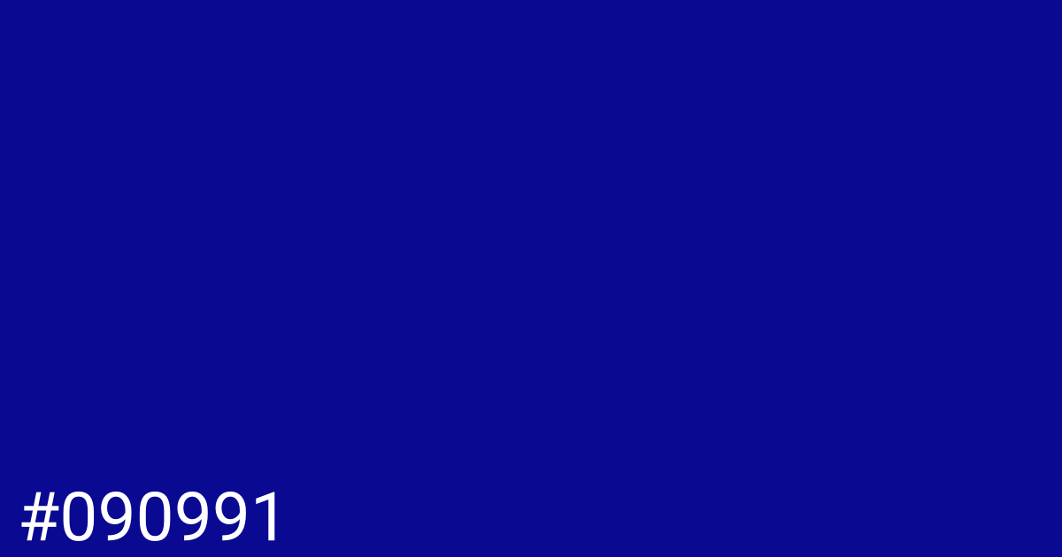 Hex color #090991 graphic