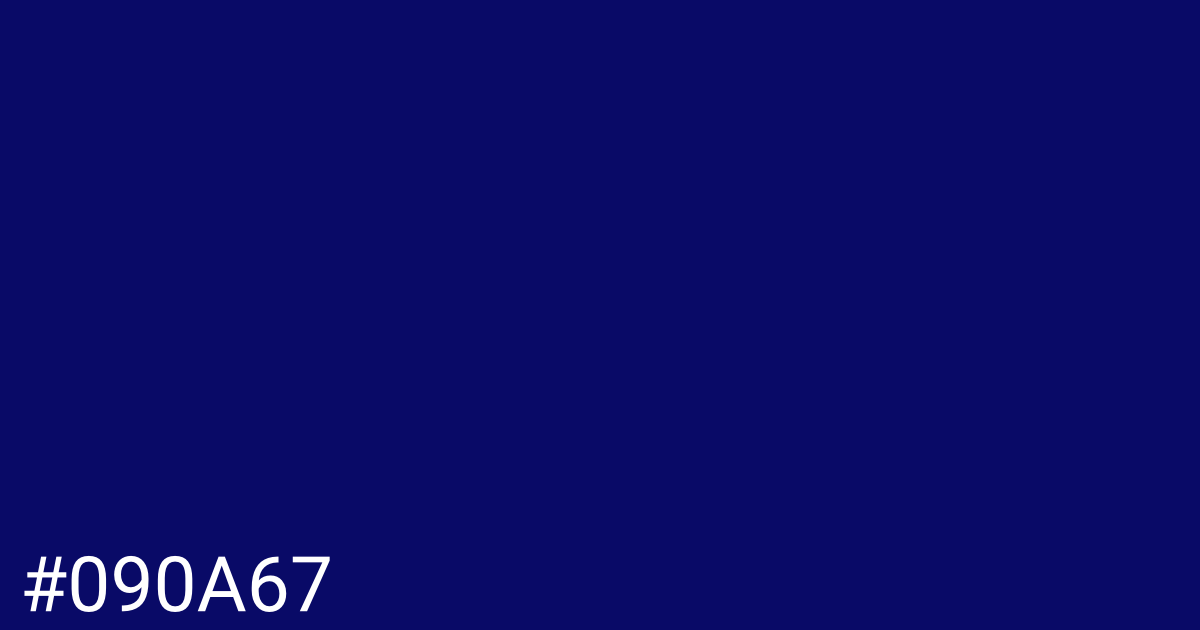 Hex color #090a67 graphic