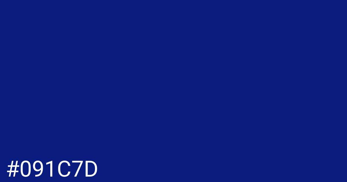 Hex color #091c7d graphic