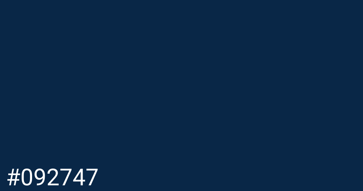 Hex color #092747 graphic