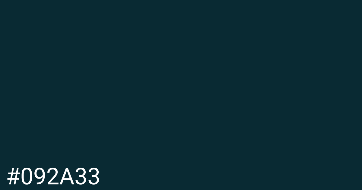 Hex color #092a33 graphic