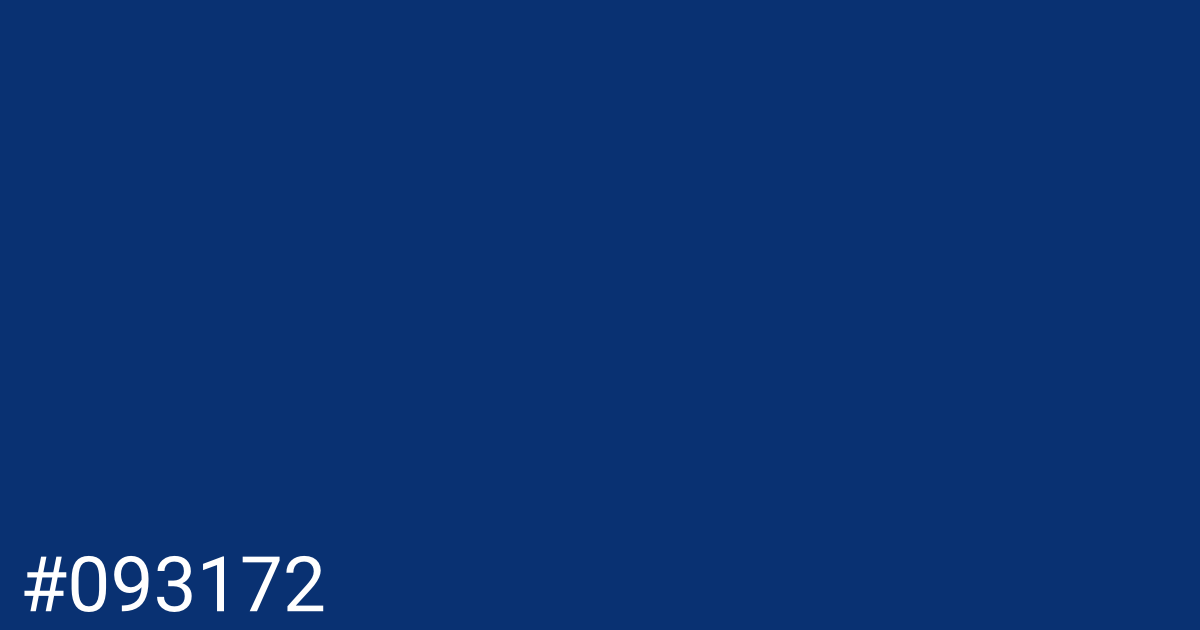 Hex color #093172 graphic