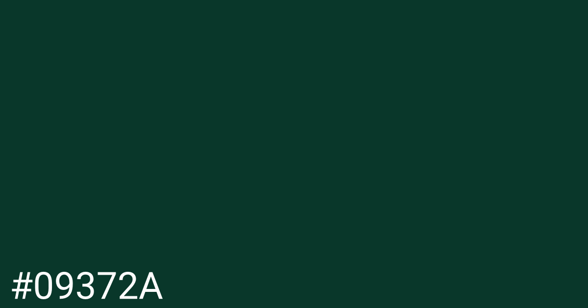 Hex color #09372a graphic