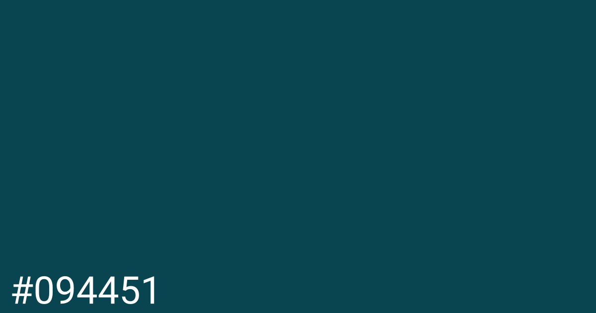 Hex color #094451 graphic