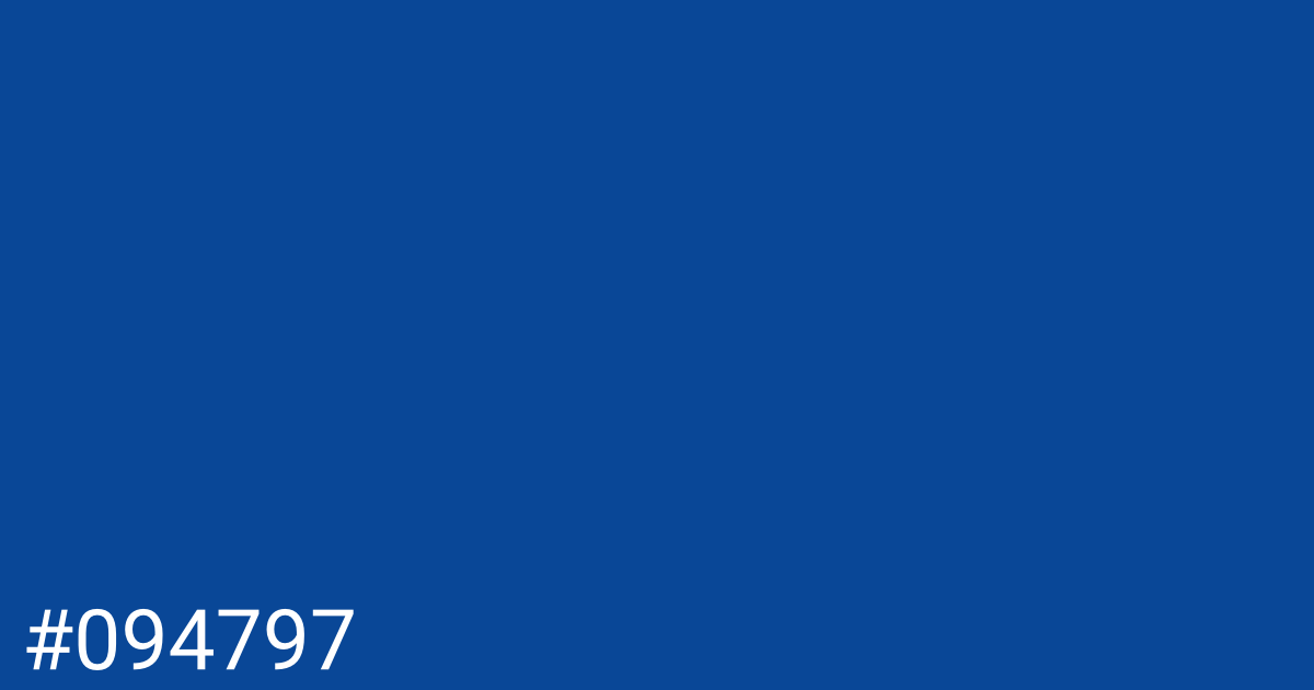 Hex color #094797 graphic