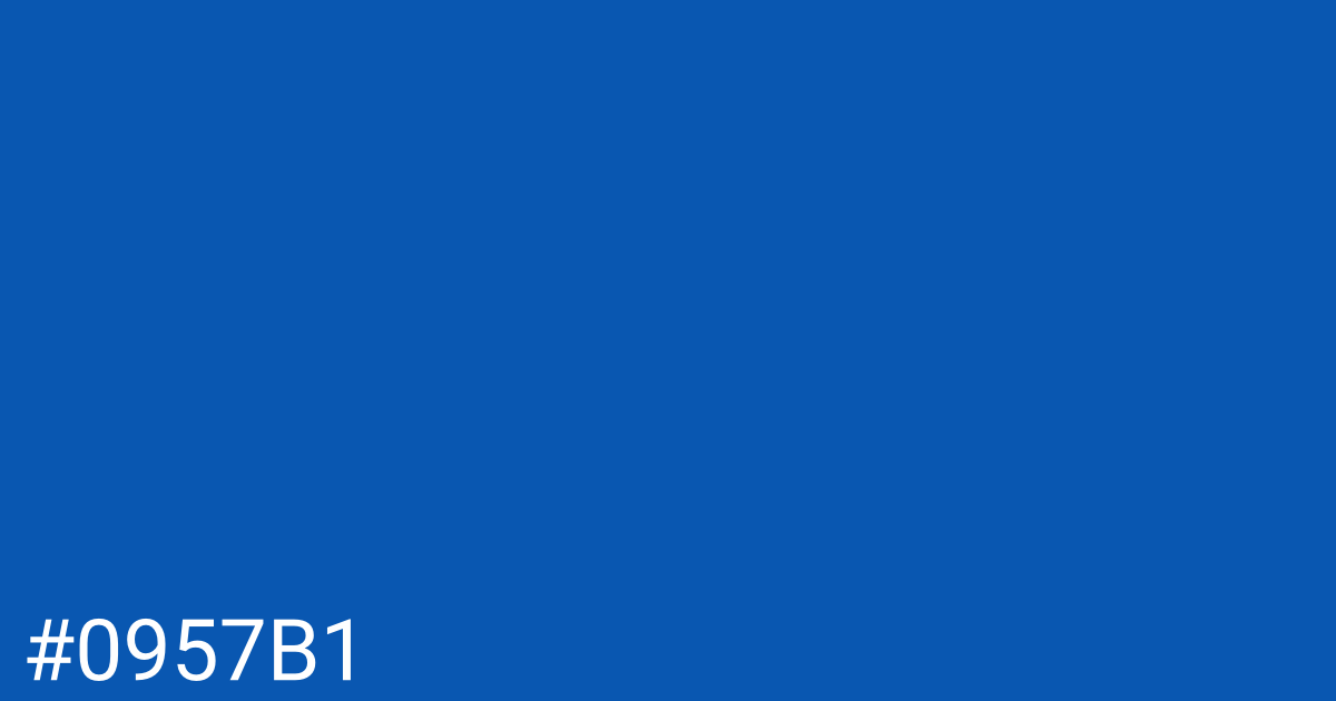 Hex color #0957b1 graphic