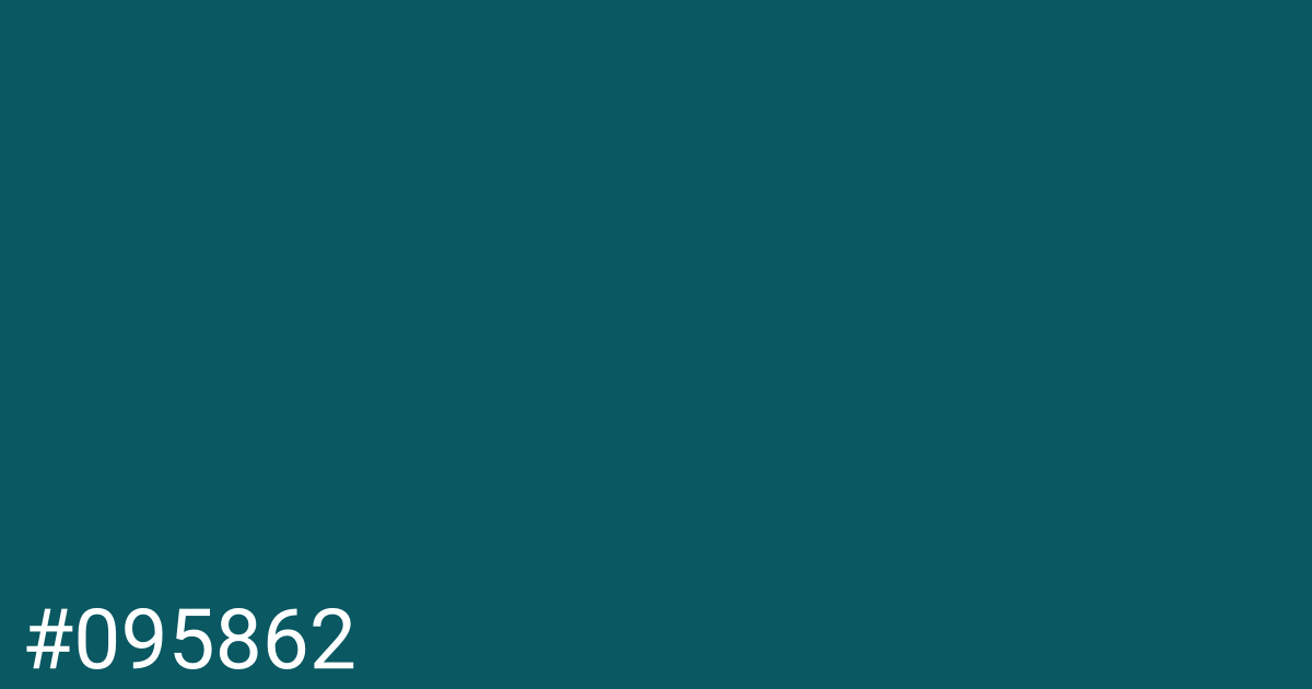 Hex color #095862 graphic