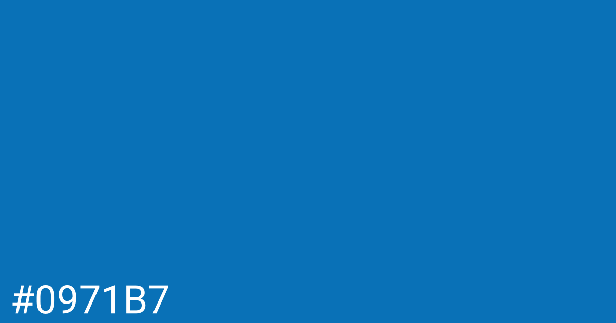 Hex color #0971b7 graphic
