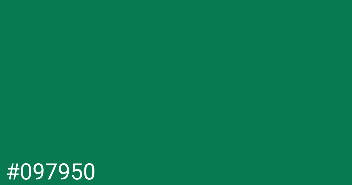 Hex color #097950 graphic