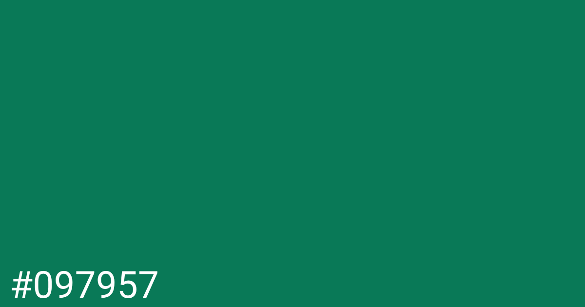 Hex color #097957 graphic