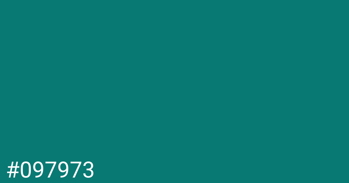 Hex color #097973 graphic