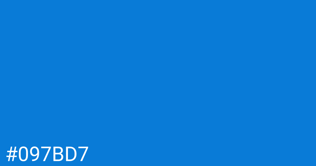 Hex color #097bd7 graphic