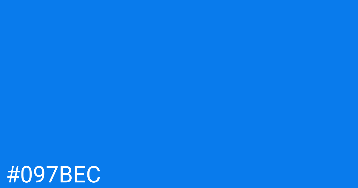 Hex color #097bec graphic