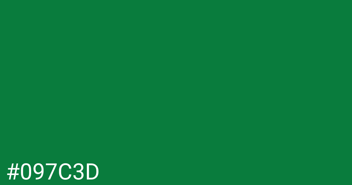 Hex color #097c3d graphic