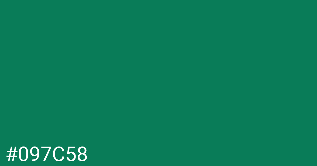 Hex color #097c58 graphic