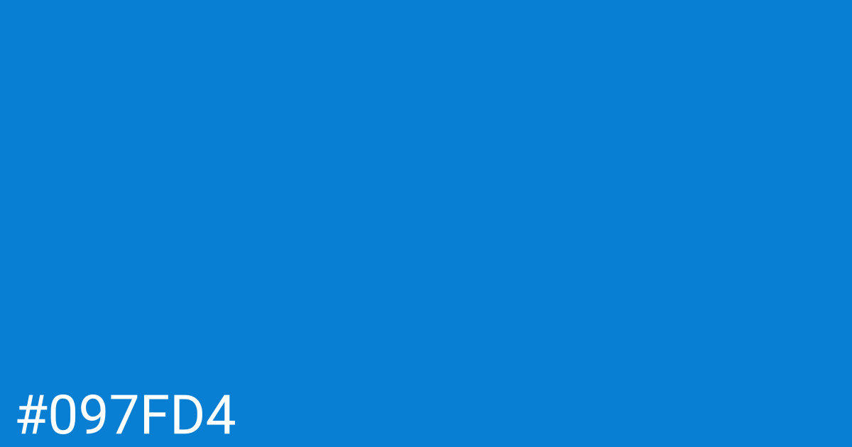 Hex color #097fd4 graphic