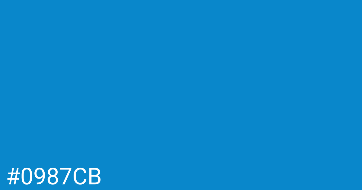 Hex color #0987cb graphic