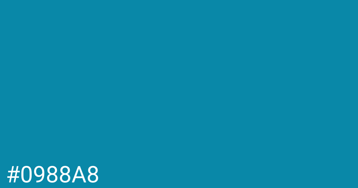 Hex color #0988a8 graphic