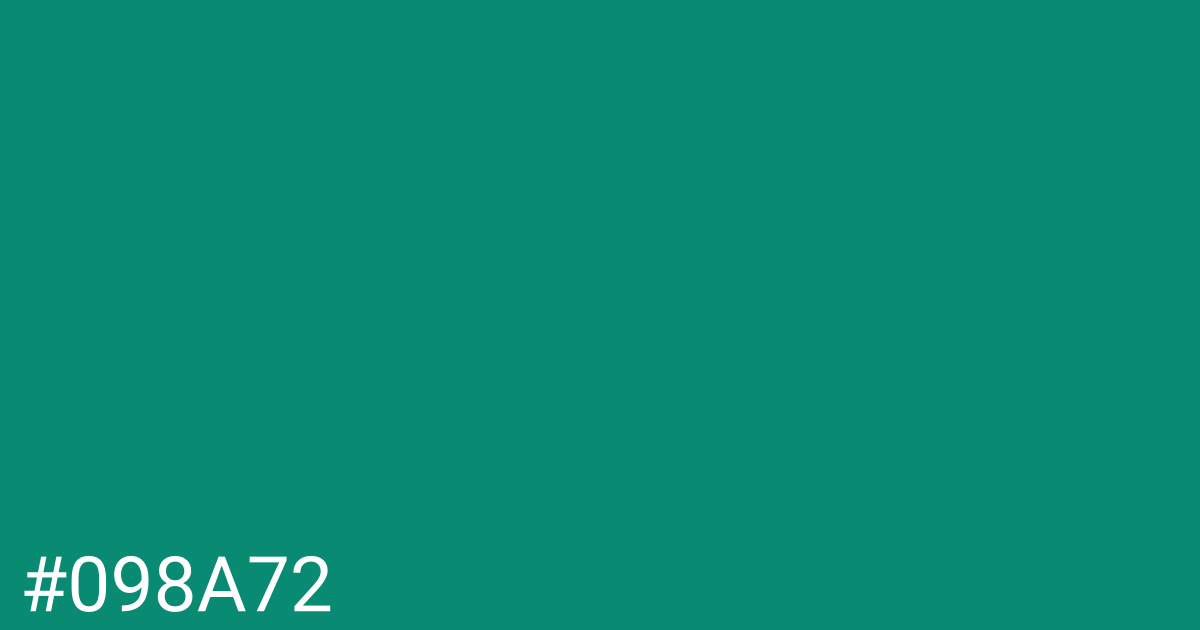 Hex color #098a72 graphic