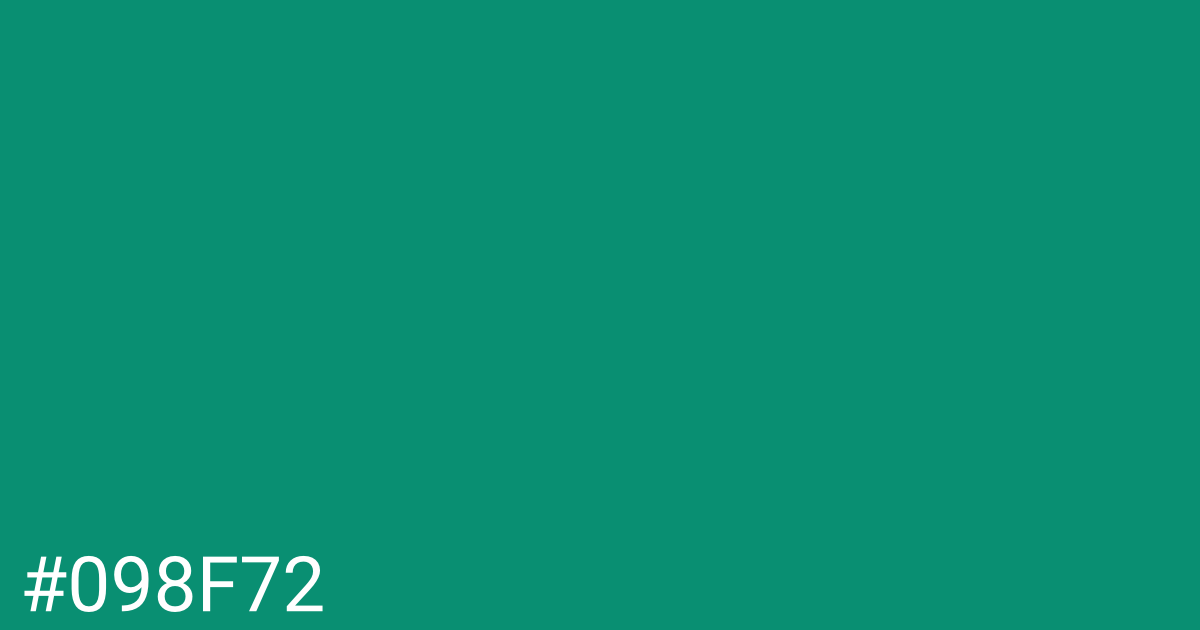 Hex color #098f72 graphic