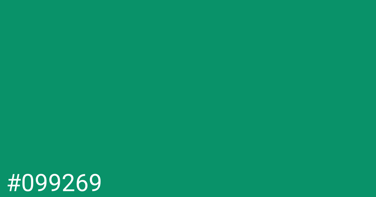 Hex color #099269 graphic