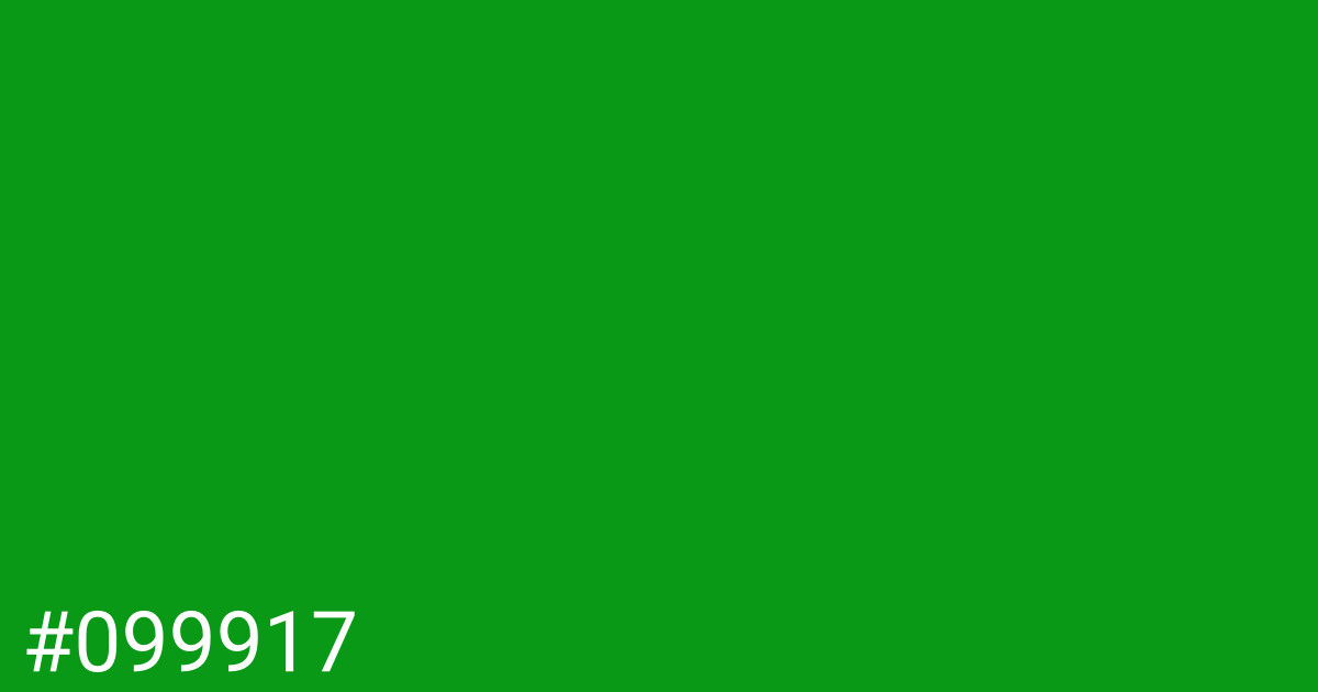 Hex color #099917 graphic
