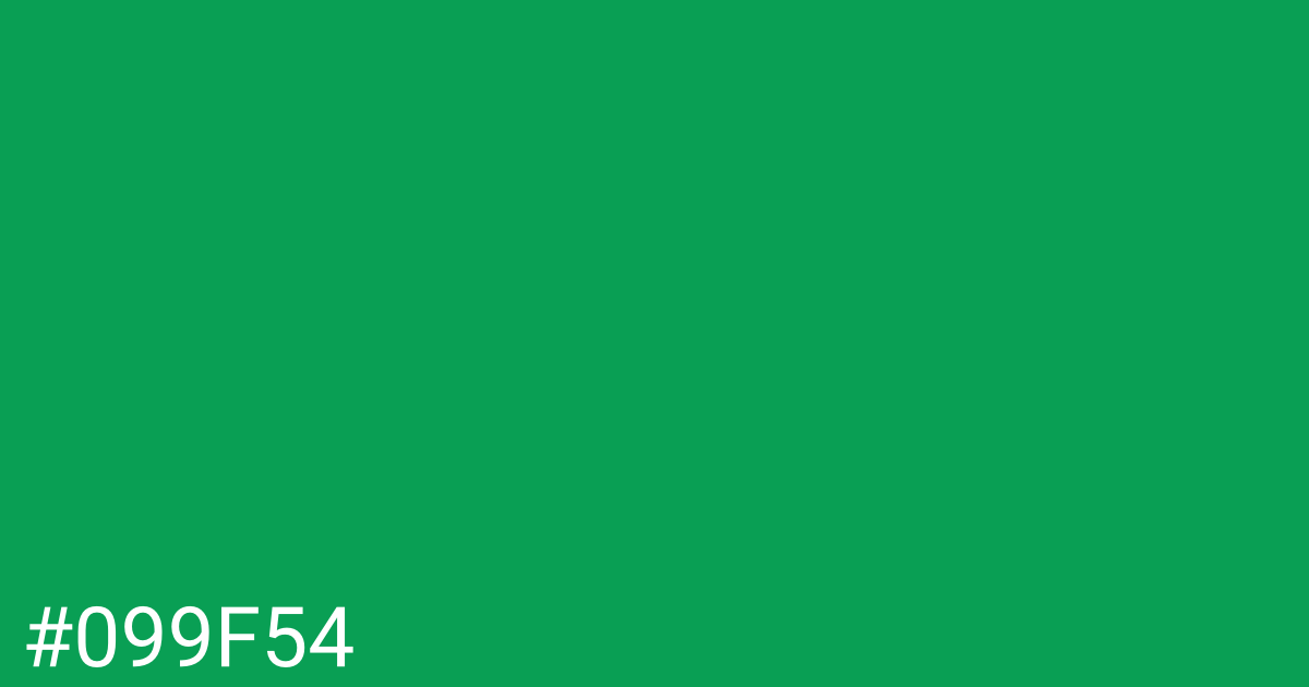 Hex color #099f54 graphic