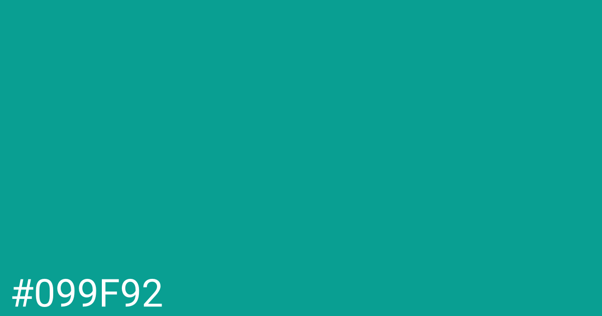 Hex color #099f92 graphic