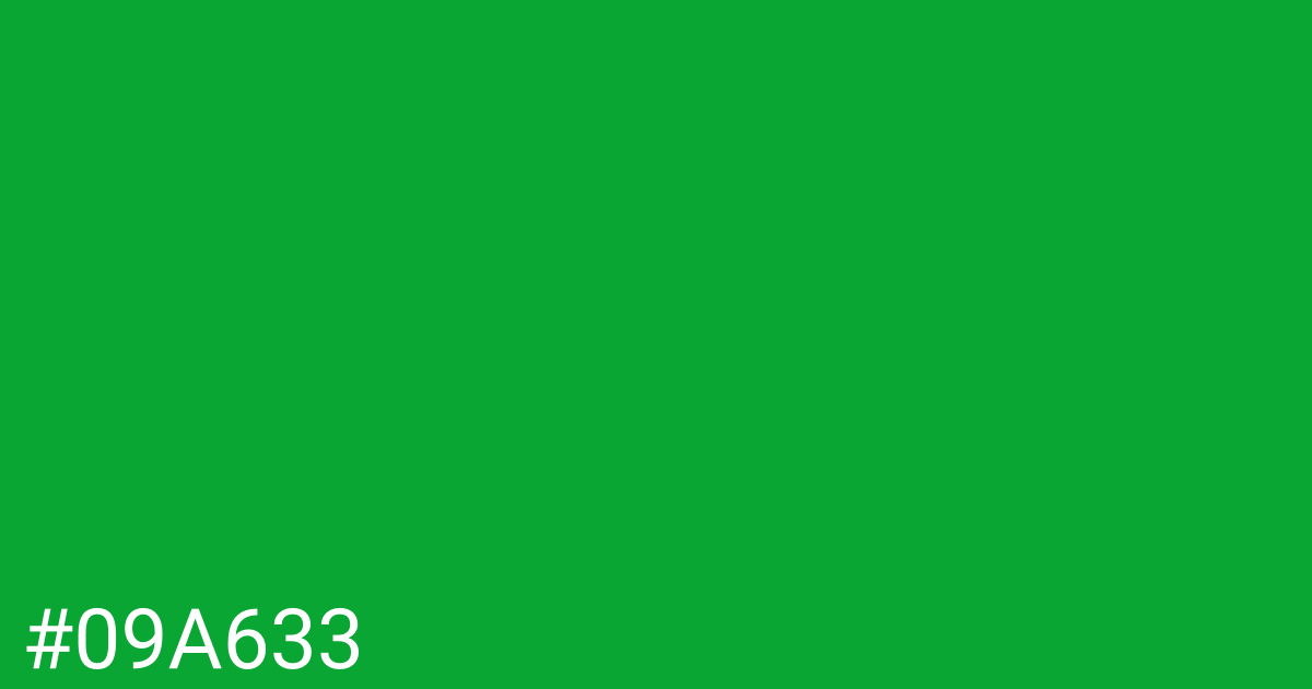 Hex color #09a633 graphic