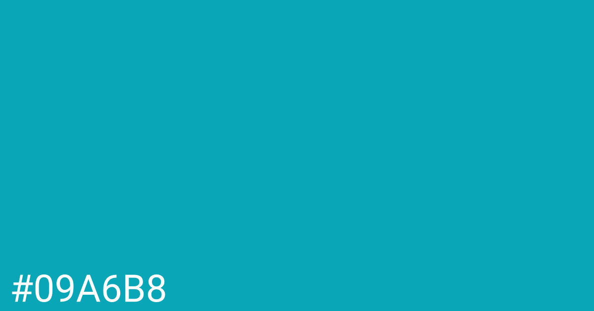 Hex color #09a6b8 graphic