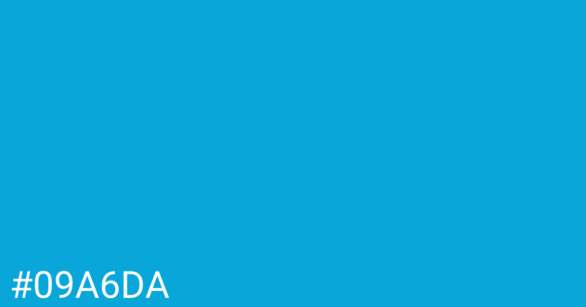 Hex color #09a6da graphic