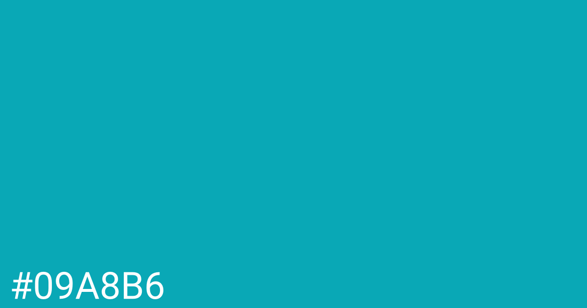 Hex color #09a8b6 graphic