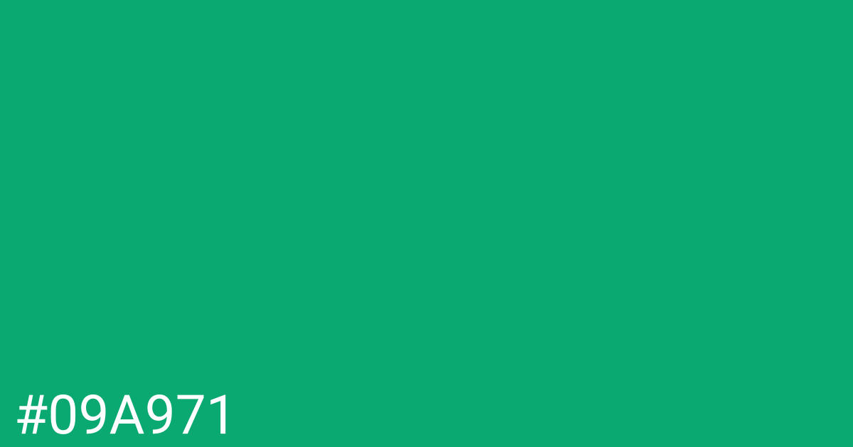 Hex color #09a971 graphic