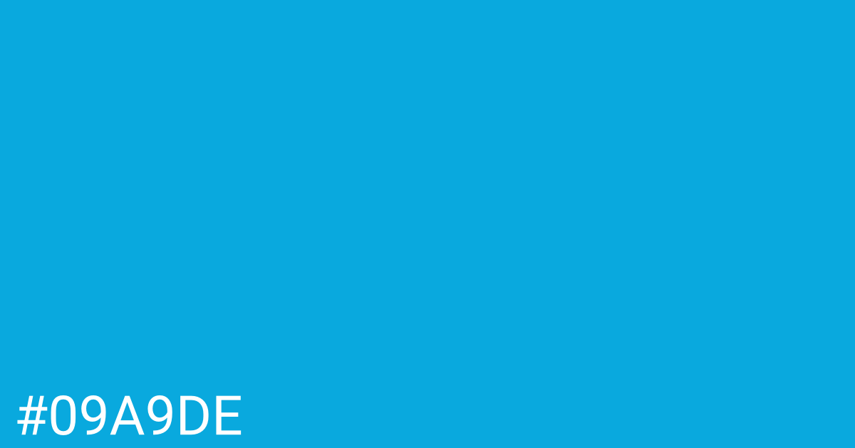 Hex color #09a9de graphic