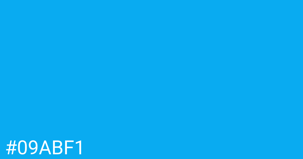 Hex color #09abf1 graphic