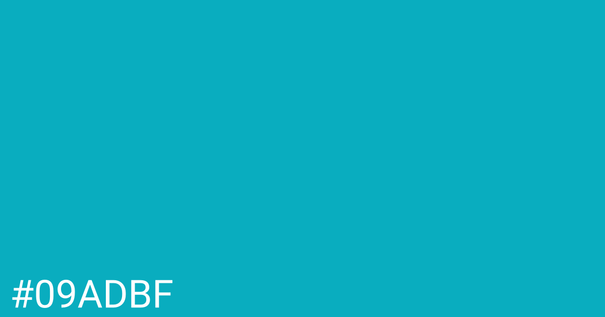 Hex color #09adbf graphic