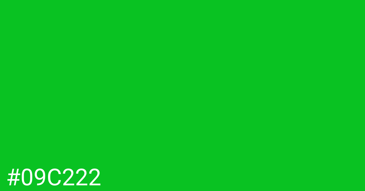 Hex color #09c222 graphic