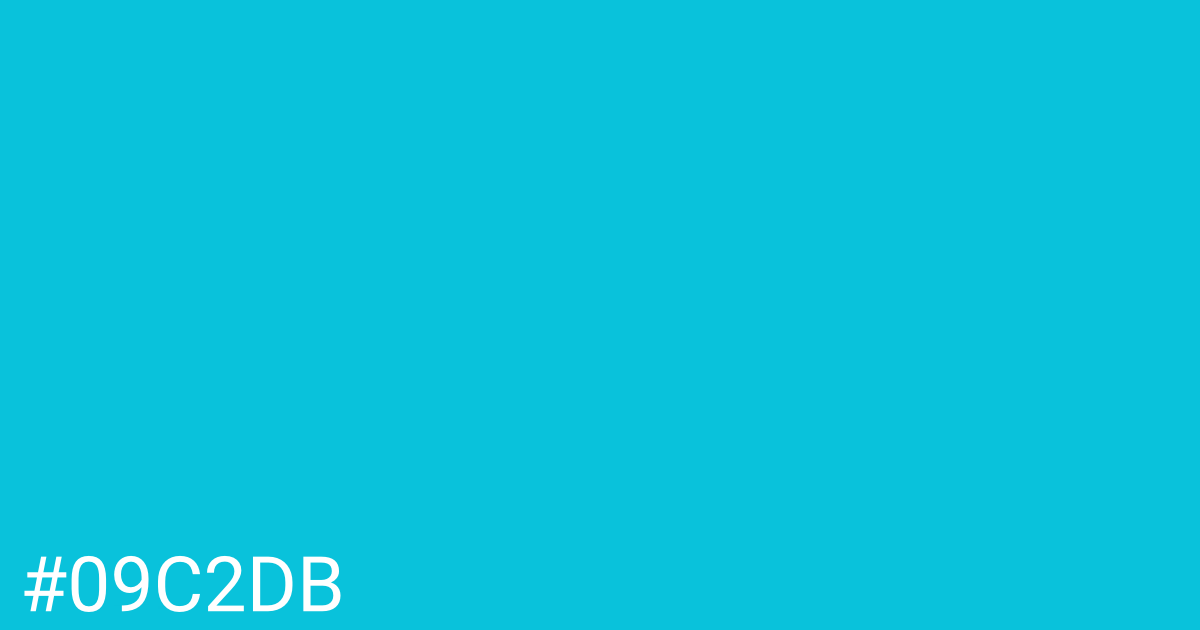 Hex color #09c2db graphic