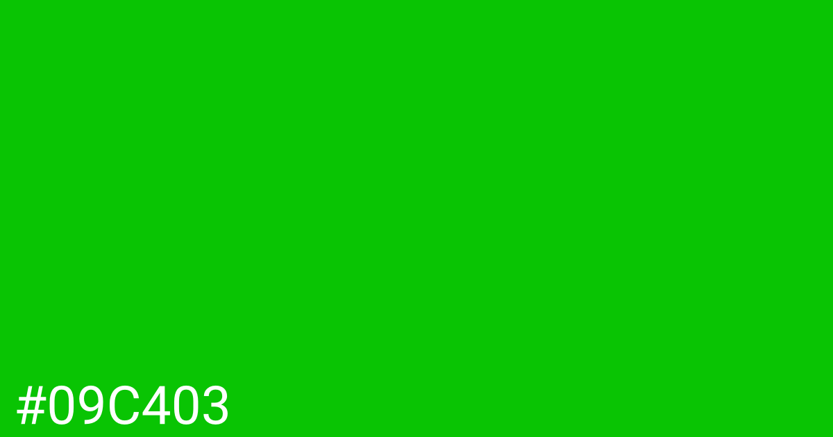 Hex color #09c403 graphic