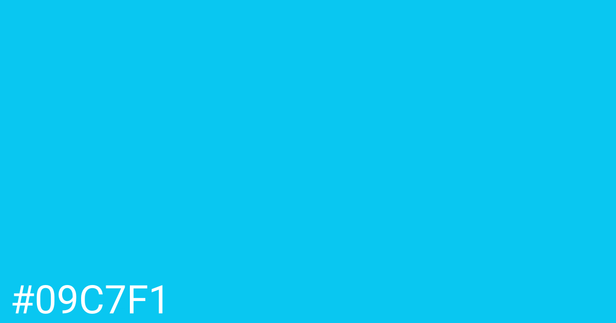 Hex color #09c7f1 graphic