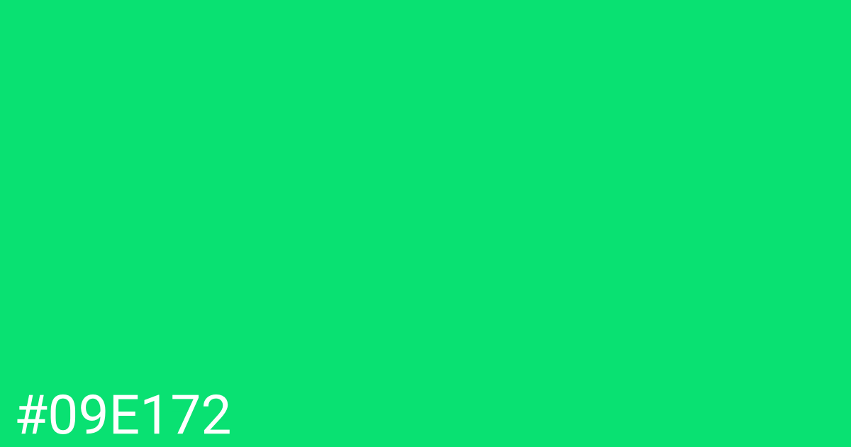 Hex color #09e172 graphic