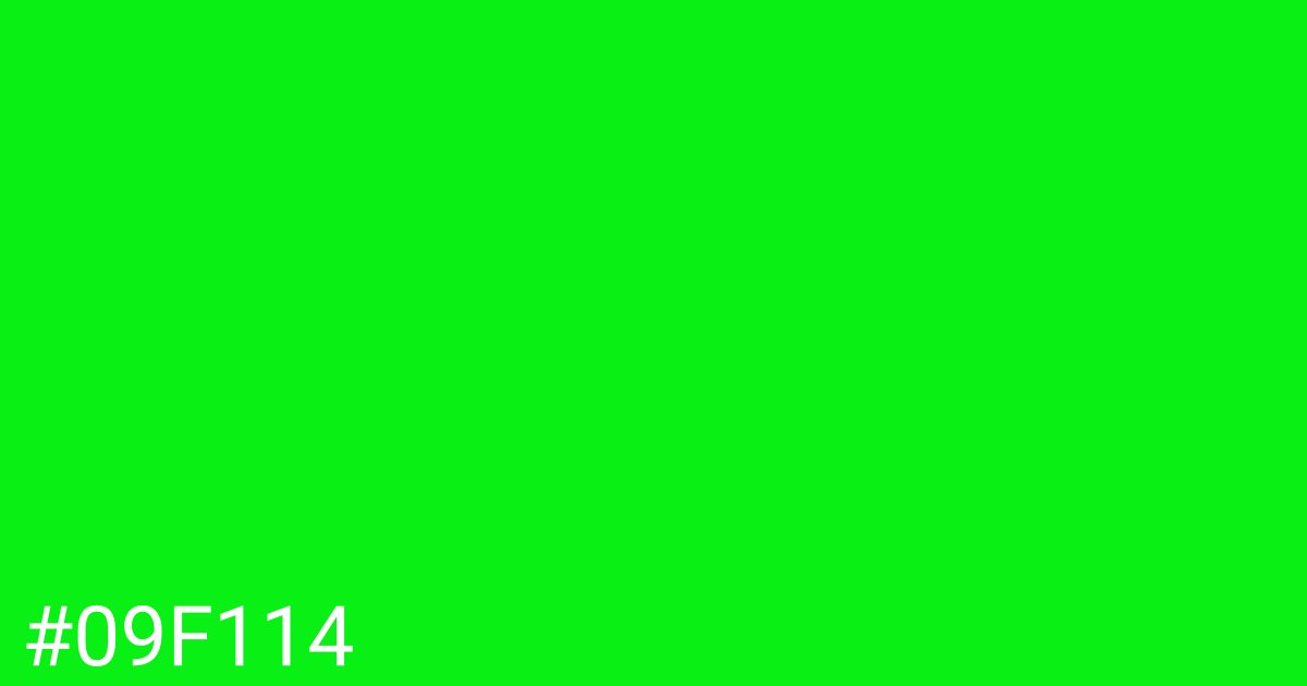 Hex color #09f114 graphic