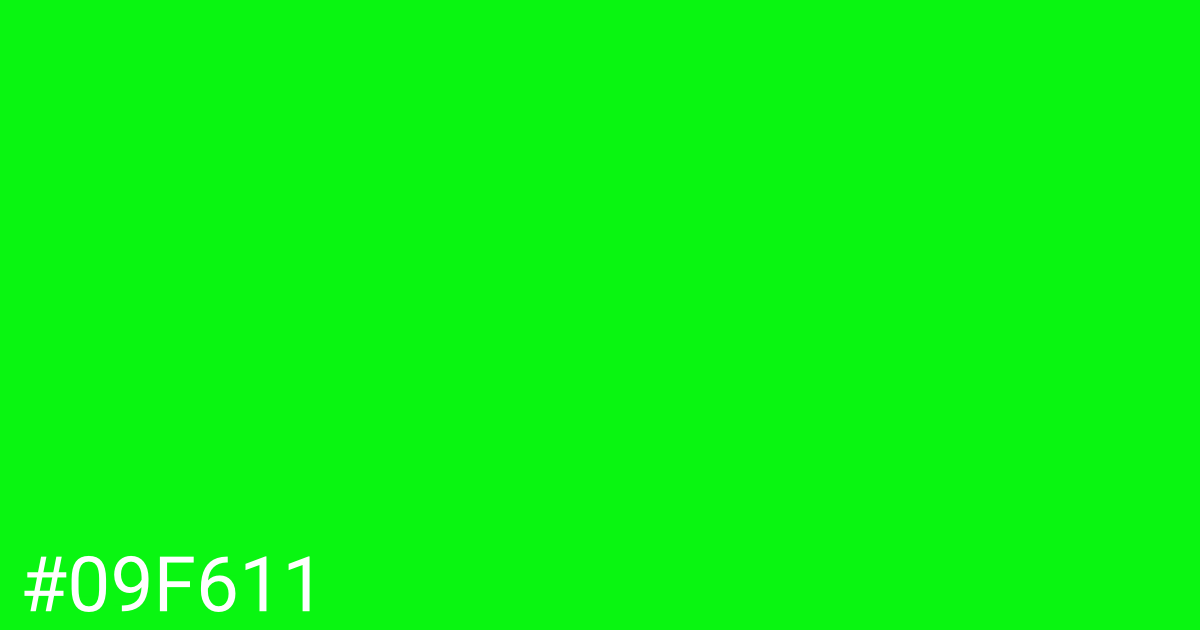 Hex color #09f611 graphic