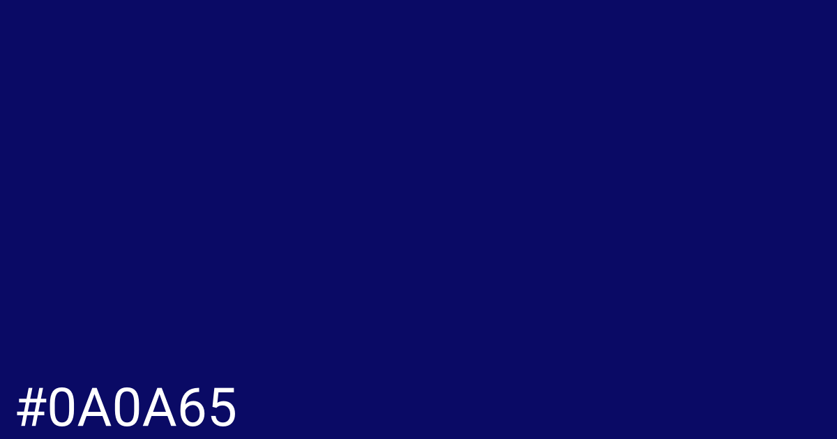 Hex color #0a0a65 graphic