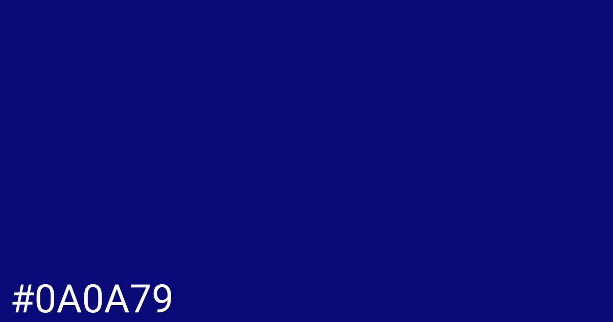Hex color #0a0a79 graphic