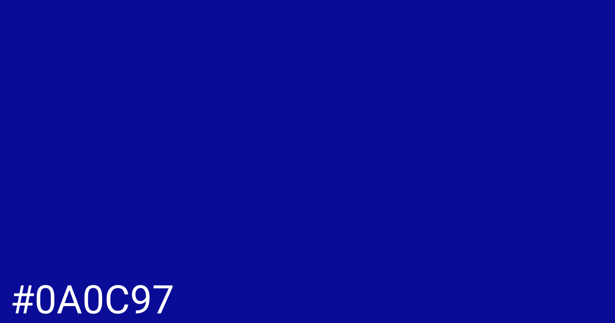 Hex color #0a0c97 graphic